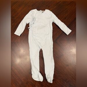 Lux Light Blue Footed One-Piece Sleepsuit
